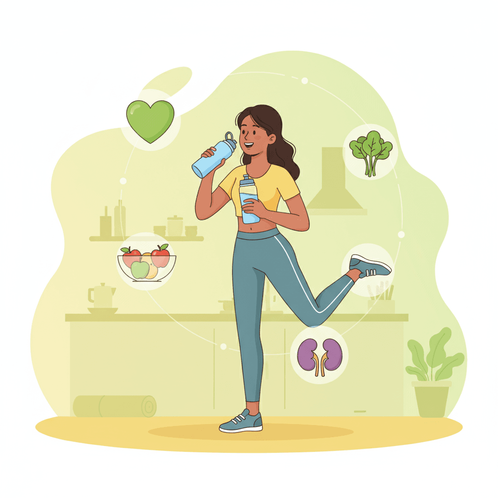 Person eating a healthy kidney diet